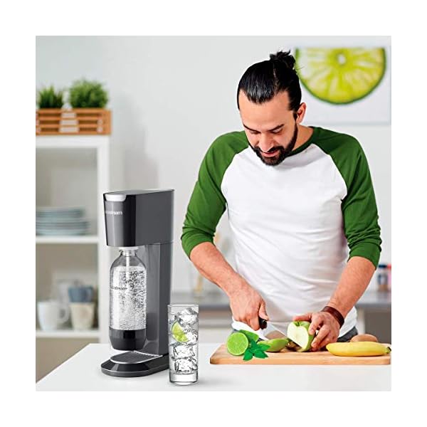 SodaStream Genesis Sparkling Water Maker Machine includes a 1 Litre Reusable BPA Free Water Bottle for Carbonating and…