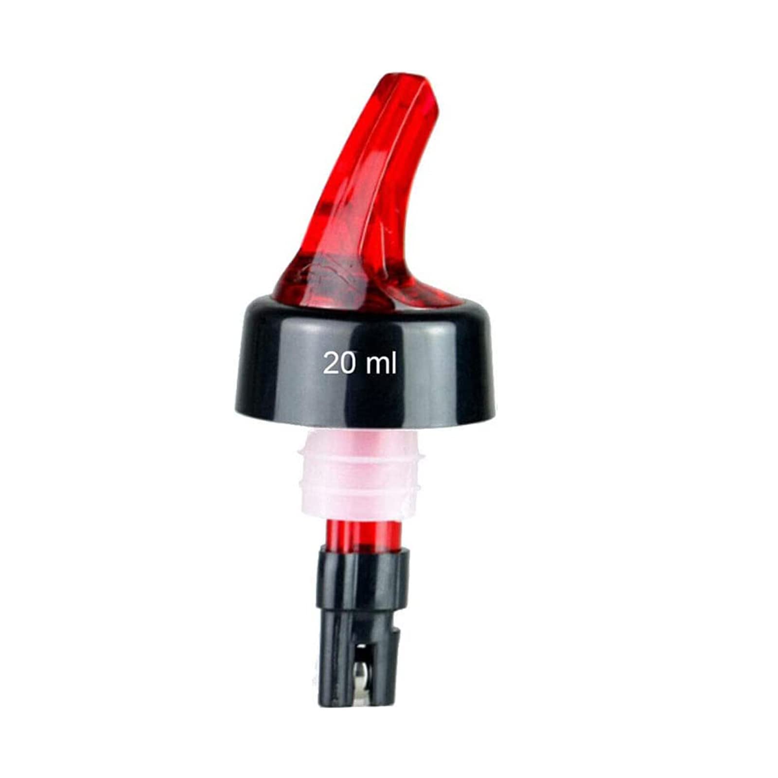 MACHSWON Automatic Measured Bottle Pourer Quick Shot Spirit Measure Pourer Drinks Wine Dispenser Home Bar Tools 0.7oz (20mL) Red