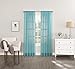 No. 918 Emily Sheer Voile Rod Pocket Curtain Panel, Aegean Blue, 59