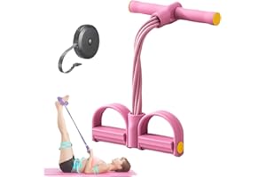 Fashion Puller Exercise,8 Tube Pedal Resistance Device,Pedal Resistance Band with Handle for Strength Training,Tummy,Waist, A