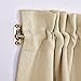 NICETOWN Blackout French Door Curtain Side Panels for Privacy, Thermal Side Door Window Curtain Blind with Tie-Back (54 inches Width x 40 inches Length, Biscotti Beige, Sash Included, 1 Panel)