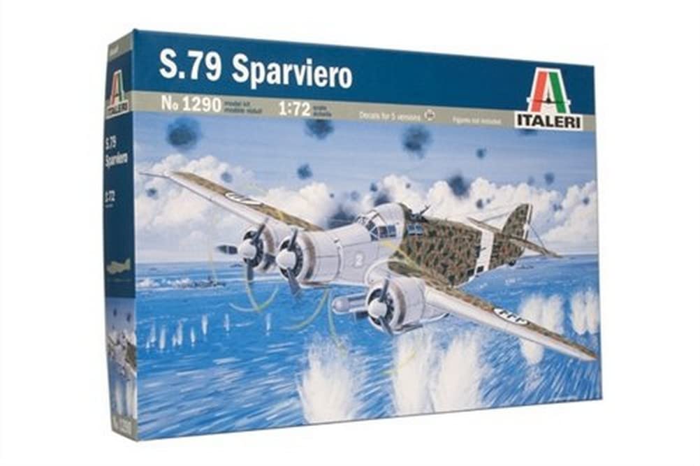 Italeri 1290 1:72 S. 79 Sparviero - Model Making, Kit, Stand Model Making, Crafts, Hobby, Gluing, Plastic Kit, True to Detail