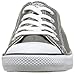 Converse Unisex Dainty Canvas Low Top Sneaker, Charcoal, 6 US Women