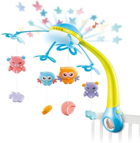Kddd Crib Mobile With Lights And Music Baby Mobile Baby Mobile For Crib Mobiles 3 In 1 Musical Mobile Infant Bed Decoration Toy Hanging Rotating Bell With Melodies Dual Purpose Blue Amazon Co Uk Garden
