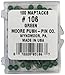 Moore Push-Pin Map Tacks, Dark Green, 100 Tacks