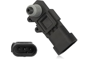 Gseigvee 1 PC Car Tank Pressure Sensor, Steam Vent Fuel Pressure Sensor Repair Sensor, Replace OEM Number 16238399, 9377680, 09377680, 16196060 Parts, for The Third Generation of Delphi (Black)