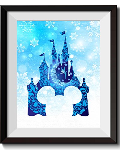 Uhomate-Tinkerbell-Peter-Pan-Princess-Cinderella-Castle-Home-Canvas-Prints-Wall-Art-Inspirational-Quotes-Wall-Decor-Living-Room-Bedroom-Artwork-C011-8X10