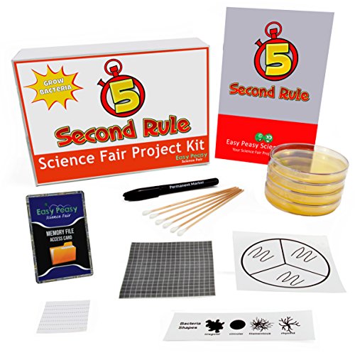 The 5 Second Rule Science Fair Project Kit â€“ Grow Bacteria - Top Science Learning Kit