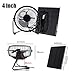 TOOGOO 4 Inch Cooling Ventilation Fan USB Solar Powered Panel Iron Fan For Home Office Outdoor Traveling Fishing