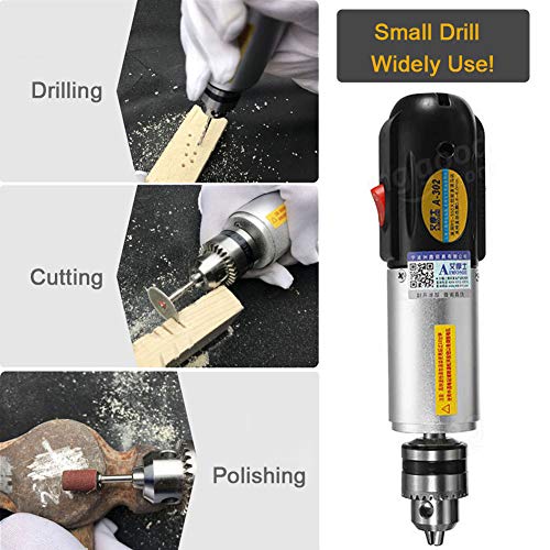 72W Micro DIY Electric Hand Power Drill, Adjustable Variable Speed Mini Hand Held Power Tools Hobby Drill Electronic Grinder for Carving, Cutting, Polishing, Woodworking & Art Work