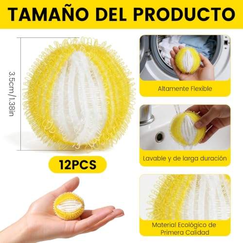 12 Pcs Hair Catcher Washing Machine, Remove Pet Hair | Reusable pet hair remover, great for removing dog/cat hair, lint and dirt.