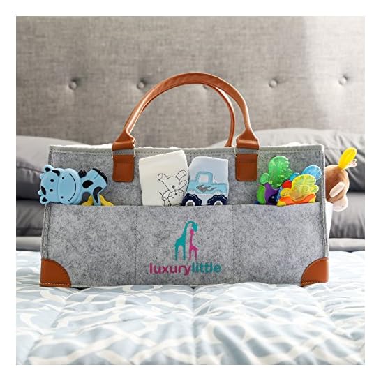 luxury little Extra Large Baby Diaper Caddy Organizer, Portable Car