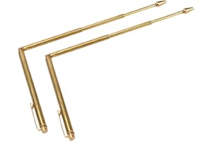 EKDJKK Copper Dowsing Rods, 2pcs Retractable Divining Rods for Water Divining, Treasure, Energy Healing, Paranormal, Detect Gold, Water, Hunting Tools Etc(Gold)