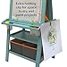 Little Partners Learn 'N Play 2-Sided Art Easel for Painting, Magnetic Dry Erase & Chalkboard, Kids Art Supplies, Toddler Arts & Crafts (Turquoise)