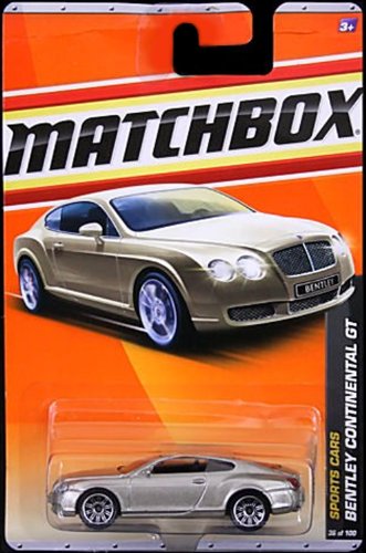 Matchbox 2011, Bentley Continental GT (Gold) 36/100, Sports Cars. 1:64 Scale.