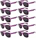 Vintage Retro Eyeglasses Sunglasses Smoke Lens 10 Pack Colored Colors Frame OWL (Purple_10_Pairs, PC Lens)