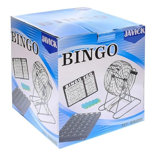 Jogo De Bingo Completo 75 Bolas Globo Giratório Metal Com 18 Cartelas Reutilizáveis E Marcadores