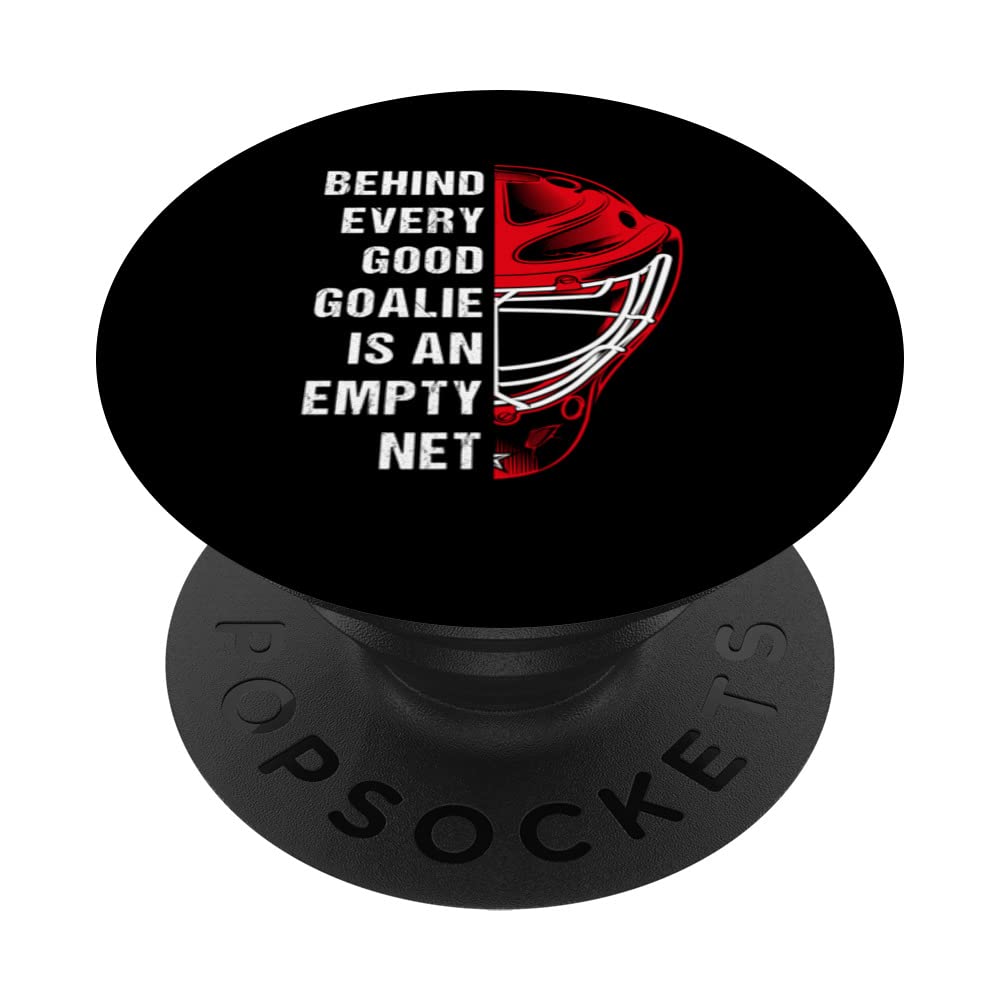 Hockey Goalkeeper Mask, Player Outfit for Ice Hockey Goalie PopSockets Swappable PopGrip