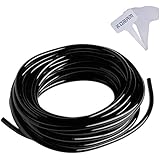 KORAM Drip Irrigation 1/4" Blank Distribution Tubing Drip Watering Hose 100' Roll with Plant Garden Labels