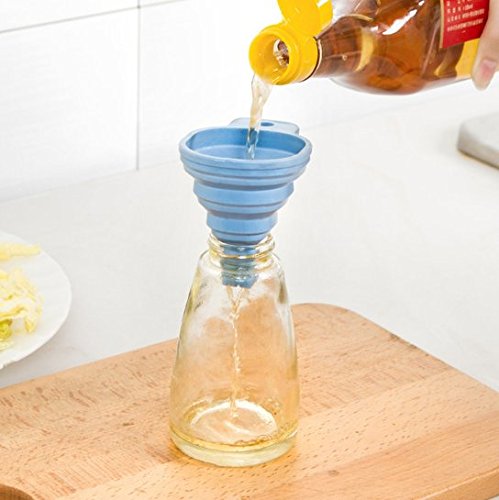 Silicone Funnel 2 Style Foldable and Durable Mini Funnel for Liquid Transfer Collapsible Funnel(Set of 4)