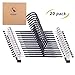 VEHHE Pants Hangers Skirt Hangers with Adjustable Clips 20 Pack Clothes Hangers Slack Trouser Jeans Clamp Hangers Non Slip Rubber Coating Space Saving for Clothes Shoes Slacks Ties Hats Kids (Black)