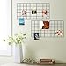 Photo Hanging Display for Room Wall Decorations,4 Pcs Multifunction Metal Mesh Wire Grid Wall Panel with 30 Clips