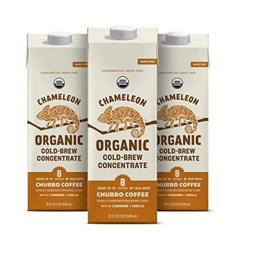 Chameleon Organic Cold Brew Coffee, Churro Multiserve Concentrate, 100 Arabica, Cinnamon and