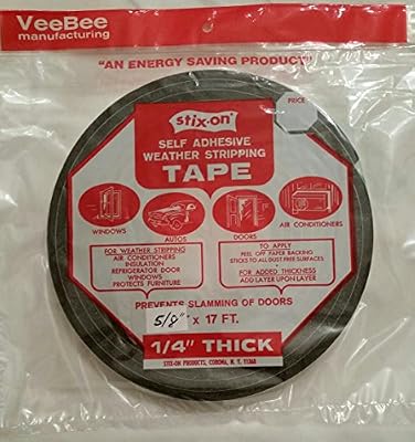 Stick-on Sponge Foam Weatherstripping Tape 5/8" X 17'