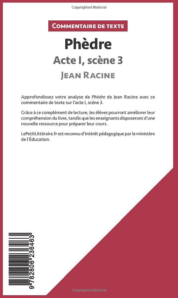 tirade de phèdre acte 1 scène 3 commentaire tirade de phèdre acte 1 scène 3 commentaire