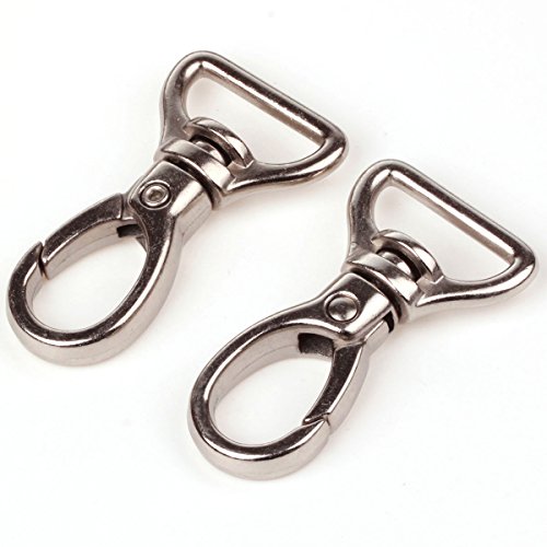 image for Pack of 20 Cotowin 3/4-inch Silver Color 360 Degree Curved Lobster Cla