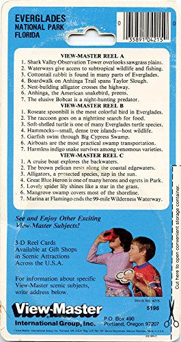 ViewMaster Everglades National Park, Florida - 3 reels on card - New and Unopened