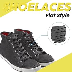 LUOFMISS 2 Pairs Flat Shoe Laces 5/16" Athletic