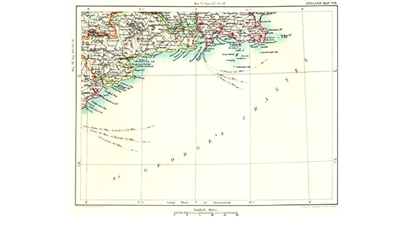Map Of Waterford Coastline Amazon.com: Se Ireland Coast. Waterford Wexford Dungarvan Youghal Carnsore  Point - 1893 - Old Map - Antique Map - Vintage Map - Printed Maps Of  Ireland: Prints: Posters & Prints