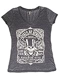 Guns & Roses Paradise City Grey VNeck T-Shirt