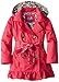 Pink Platinum Little Girls' Double Leopard Trench Rain Jacket