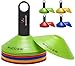Wacces Agility Disc Cones with Transportaion Caddy Perfect for Soccer, Football Training & More- Pack of 25