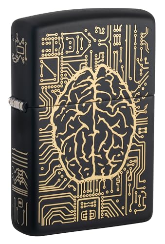 Zippo Artificial Intelligence Black Matte Pocket Lighter