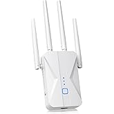 WiFi Extender Signal Booster, 2026 WiFi Extender AC1200Mbps Dual Band (5.8GHz/2.4GHz), WiFi Booster with Ethernet Port for Home Covers up to 10000 Sq.ft, Compatible with More Devices