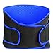 Waist Trimmer Belt Support Brace, Adjustable Lower Back Lumbar Support Straps - Weight Loss Ab Belt, Breathable Stomach Wrap Waist Trainer (Black and Blue)