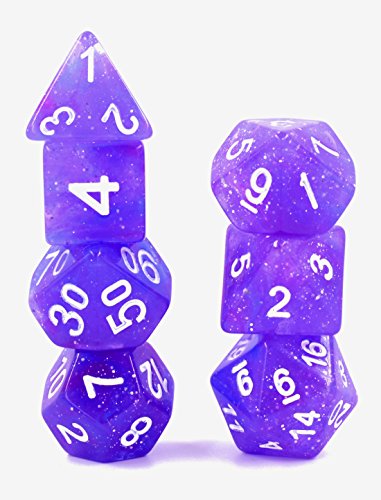 image for Polyhedral 7-Die Dice Set Galaxy Dnd Gaming Dice for Dungeons and Drag
