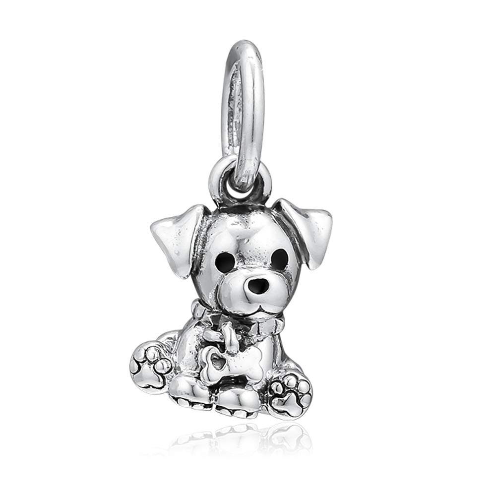 PANDOCCI 2019 Labrador Puppy Dangle Bead 925 Silver DIY Fits for Original Pandora Bracelets Charm Fashion Jewelry