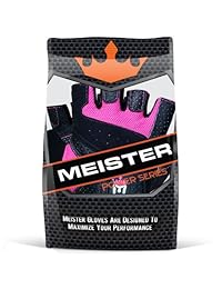 Meister Women's Fit Grip Weight Lifting Gloves w Washable Amara Leather