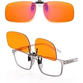 VUEECLAT Blue Light Clip-On Glasses for Over-Eyeglasses | Anti-Fatigue Gaming & Computer Use | Lightweight & Universal Fit