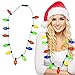 KANGAROO Deluxe Light-Up Christmas Necklace – Flashing Bulb Party Accessory for Ugly Sweater & Holiday Events