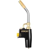 HYPEJET Propane Torch Head, Heavy-Duty MAPP Gas Torch Head | Trigger Start Gas Torch Head for Propane and MAPP Gas, Turbo Torch for Brazing, Campfire, Firewood (Torch Only)