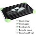 Fast Defrosting Trays Green Silicone Rubber Corner Fastest Thaw Meat or Frozen Food Safely No Need to Use Any Microwave, Hot Water, Electricity