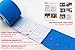 Fitdom Kinesiology Physiotherapy Sports Tape + Bonus Instruction. Therapeutic Taping for Knee, Shoulder, Elbow Boost Recovery & Support in Precut Uncut (Sky Blue Precut, Precut-20 Strips)