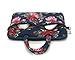 Canvas Laptop Carrying Case/Shoulder Messenger Bag for School Compatible MacBook(15-15.6, Bule Peony)
