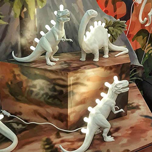 Lampada In Resina"Dinosaur Lamp" Cm.49X17 H.31 - Brontosaurus - Afbeelding 3
