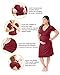 Kindred Bravely Ultra Soft Maternity & Nursing Nightgown Dress (Cabernet, XL)